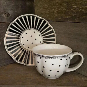 Graces Teaware |  Josephine Black cup & saucer